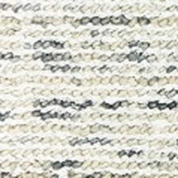 6' X 9' Ivory And Stone Hand Tufted Area Rug