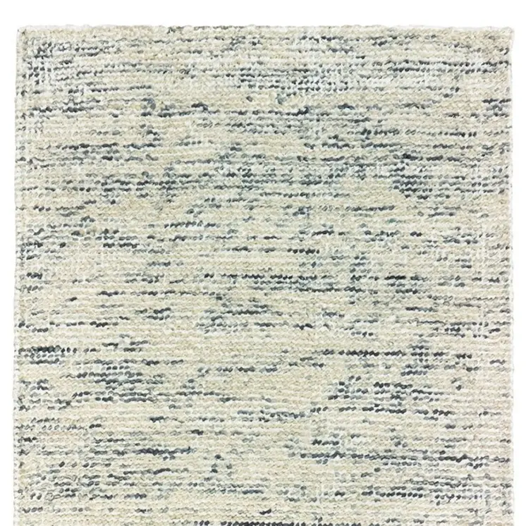 8' Ivory And Stone Hand Tufted Runner Rug