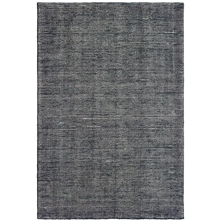 5' X 8' Charcoal And Black Hand Tufted Area Rug