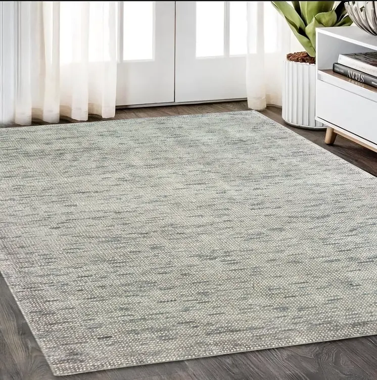 5' X 8' Stone And Gray Hand Tufted Area Rug
