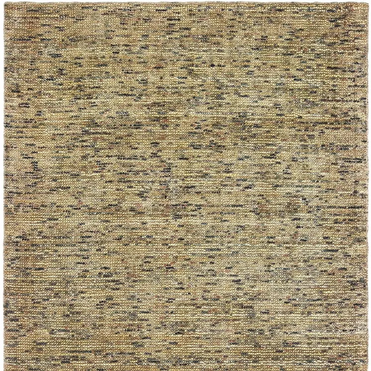 6' X 9' Gold And Green Hand Tufted Area Rug