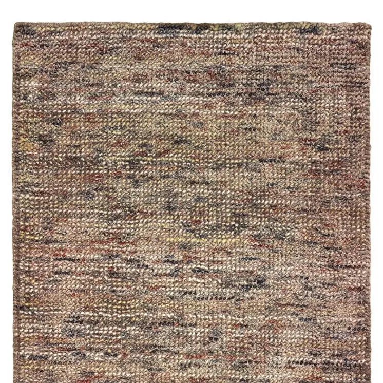 8' Taupe And Pink Hand Tufted Runner Rug