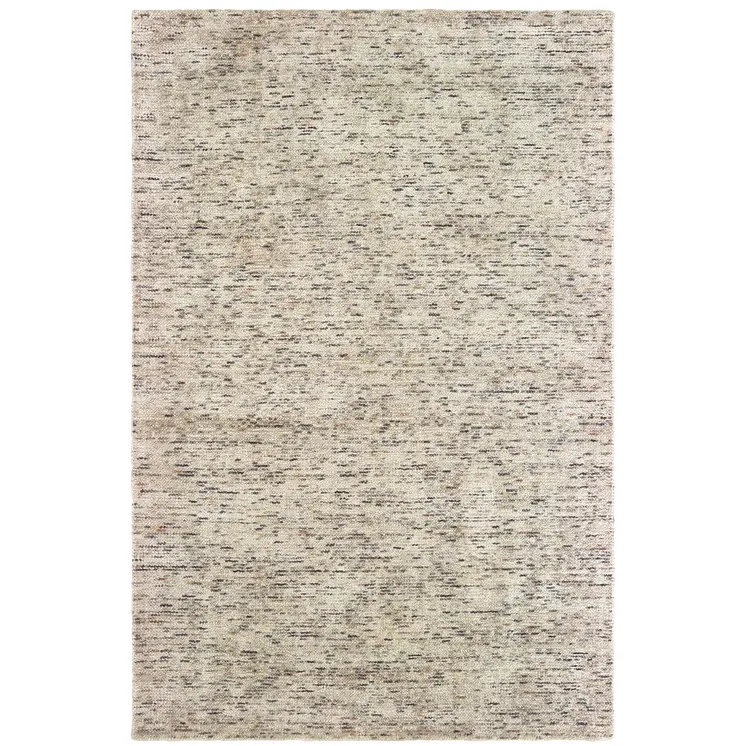 5' X 8' Ivory And Sand Hand Tufted Area Rug