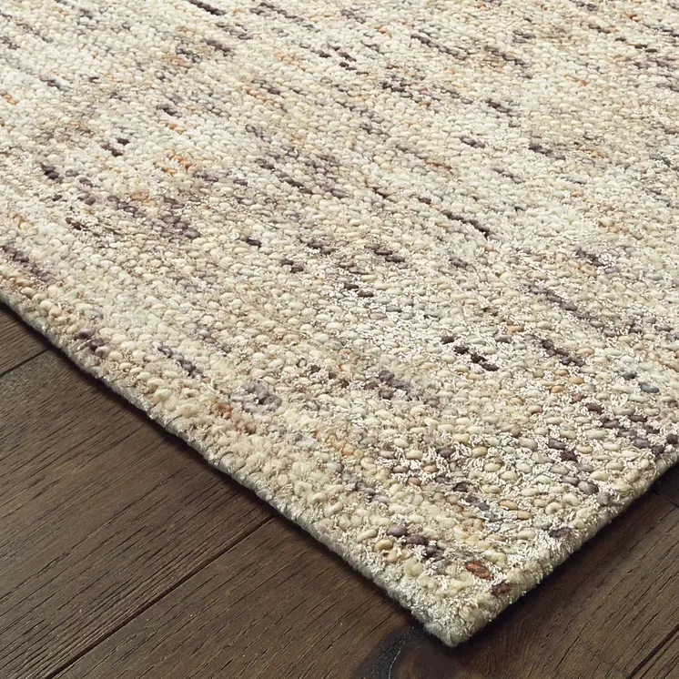 5' X 8' Ivory And Sand Hand Tufted Area Rug