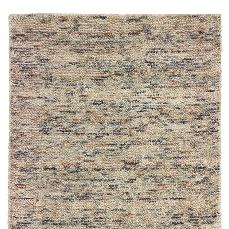 8' Ivory And Sand Hand Tufted Runner Rug