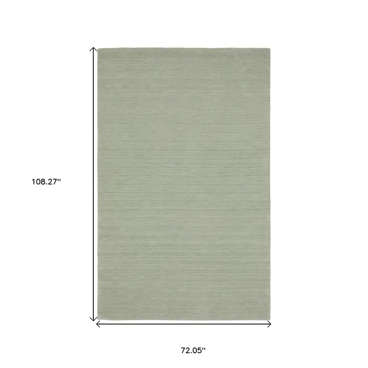 6' X 9' Silver Wool Hand Tufted Area Rug