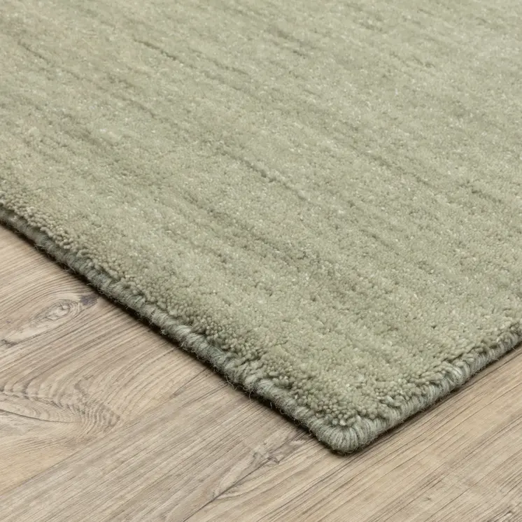 6' X 9' Silver Wool Hand Tufted Area Rug