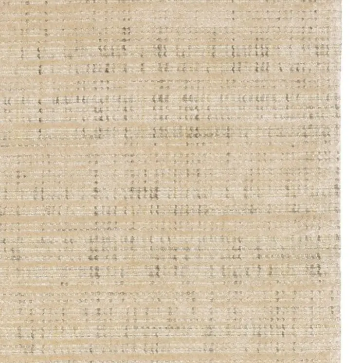 8' Beige And Ivory Striped Hand Tufted Runner Rug