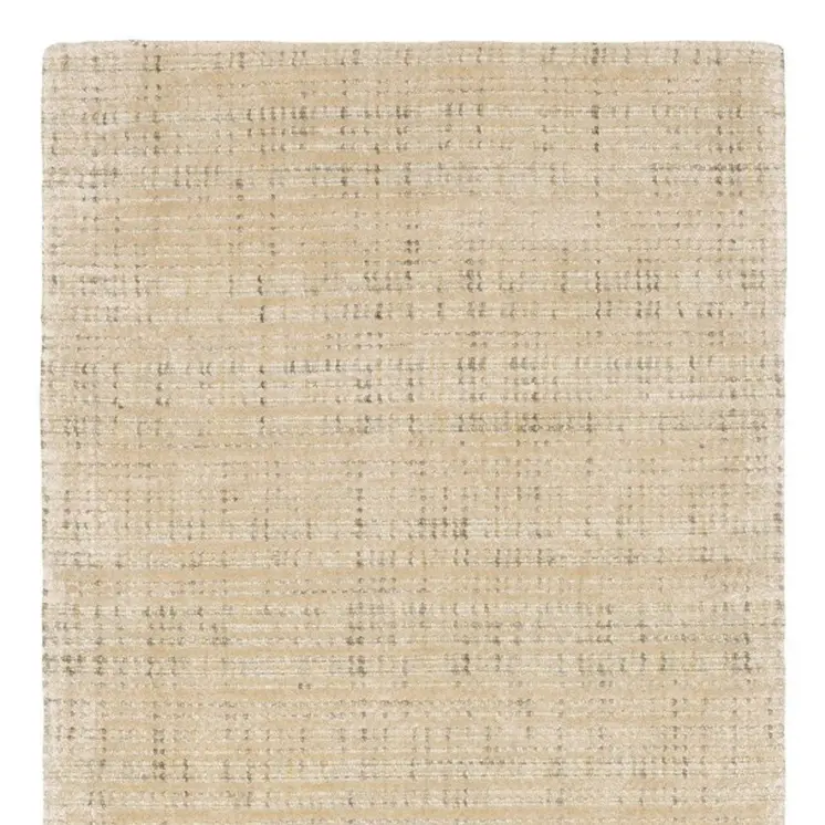8' Beige And Ivory Striped Hand Tufted Runner Rug