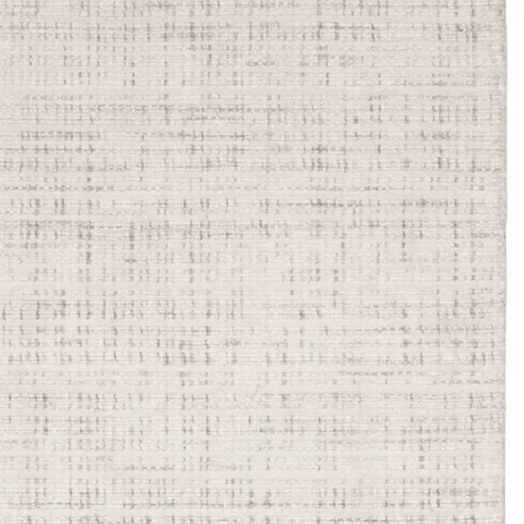 8' Ivory And Gray Striped Hand Tufted Runner Rug