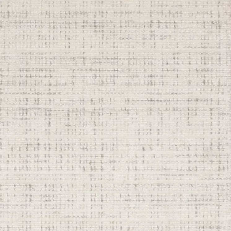 8' Ivory And Gray Striped Hand Tufted Runner Rug