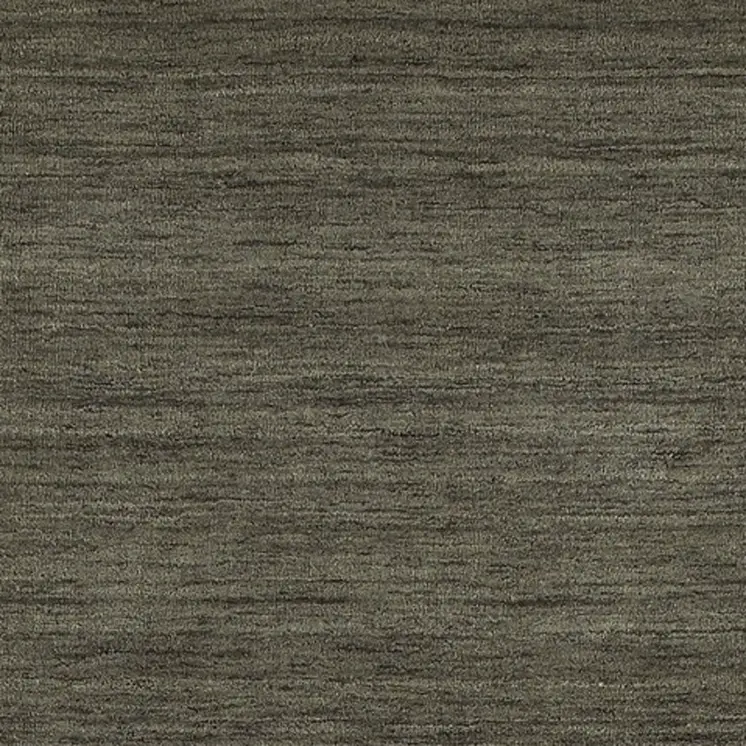 8' Charcoal Wool Hand Tufted Runner Rug