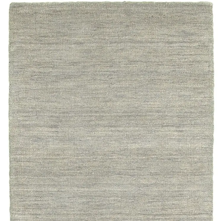 8' Gray Wool Hand Tufted Runner Rug