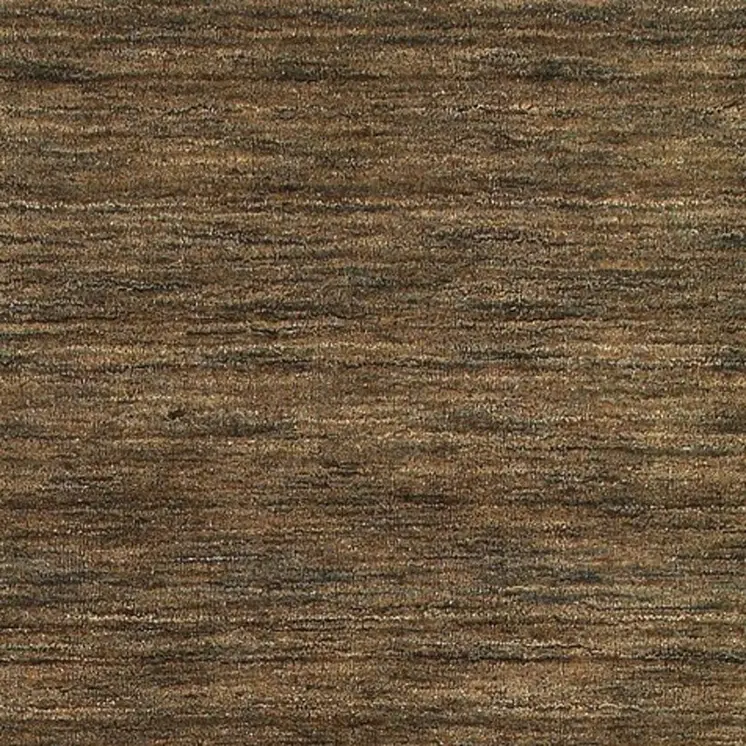 8' Brown Wool Hand Tufted Runner Rug