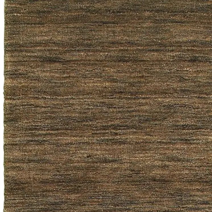 8' Brown Wool Hand Tufted Runner Rug
