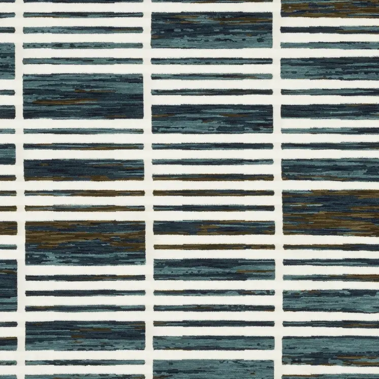 8' X 11' Ivory And Blue Geometric Area Rug