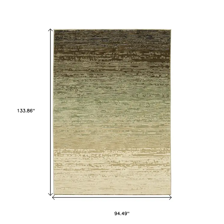 8' X 11' Beige And Brown Abstract Area Rug