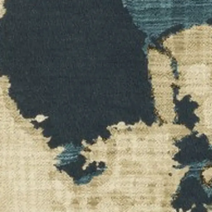 8' X 11' Beige Brown And Blue Abstract Area Rug