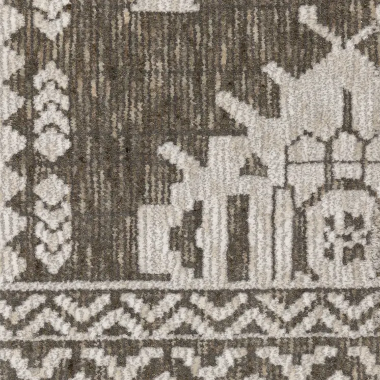 8' X 11' Gray Medallion Area Rug