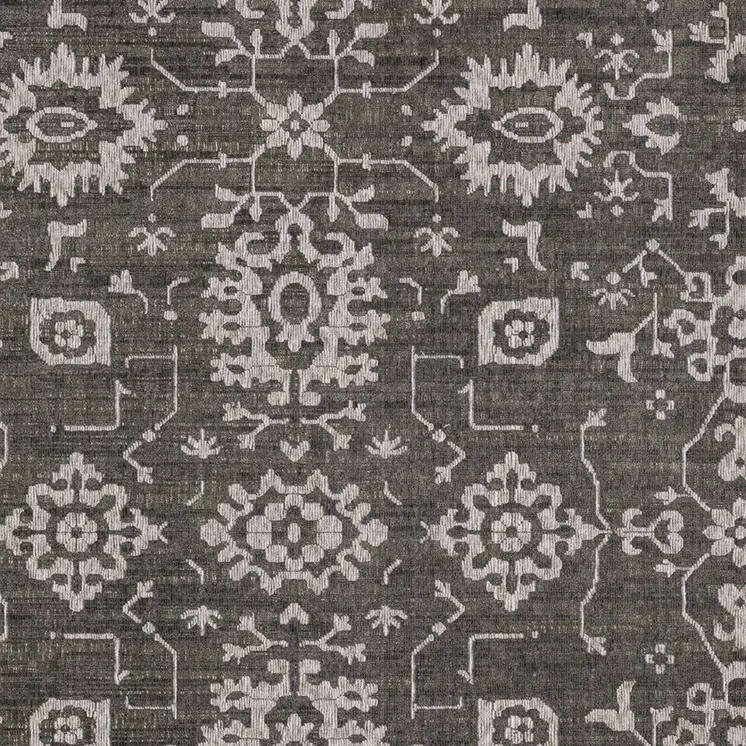 8' X 11' Gray And Ivory Oriental Area Rug