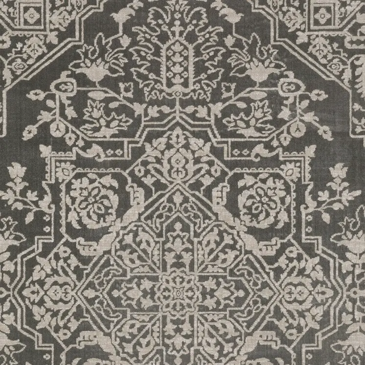 8' X 11' Gray And Light Gray Oriental Area Rug