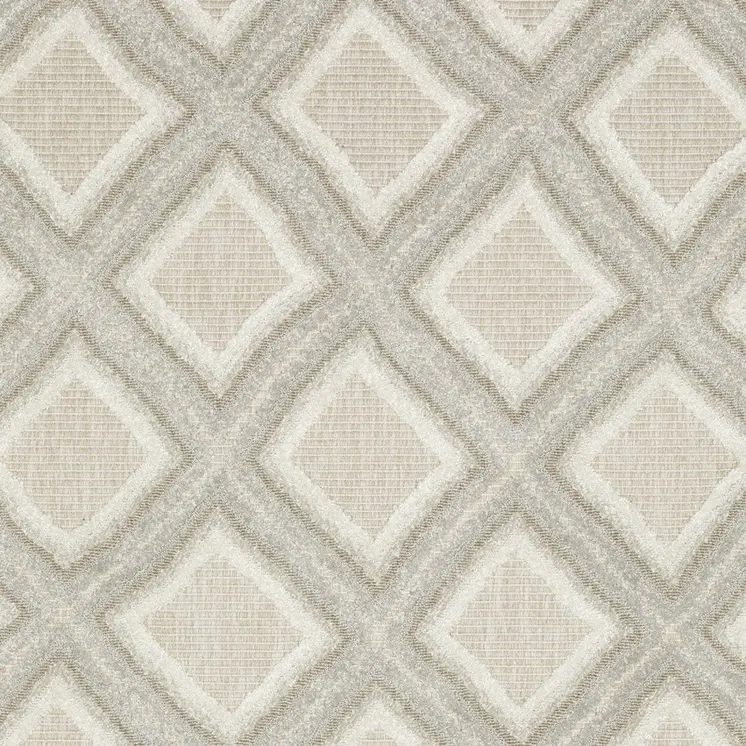 8' X 11' Gray And Beige Diamond Area Rug