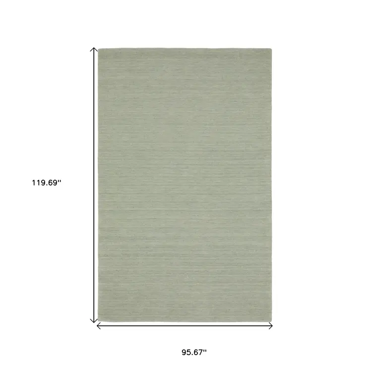 8' X 10' Silver Wool Hand Tufted Area Rug