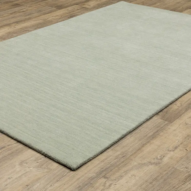 8' X 10' Silver Wool Hand Tufted Area Rug