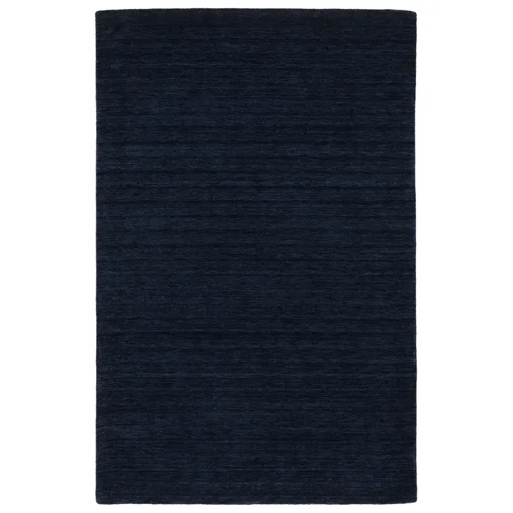 8' X 10' Navy Blue Wool Hand Tufted Area Rug