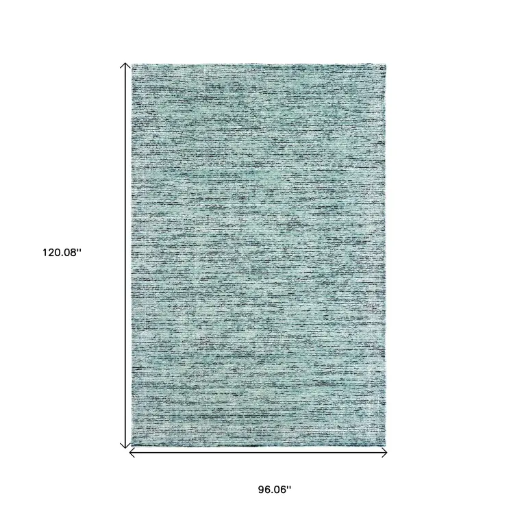 8' X 10' Blue Hand Tufted Area Rug