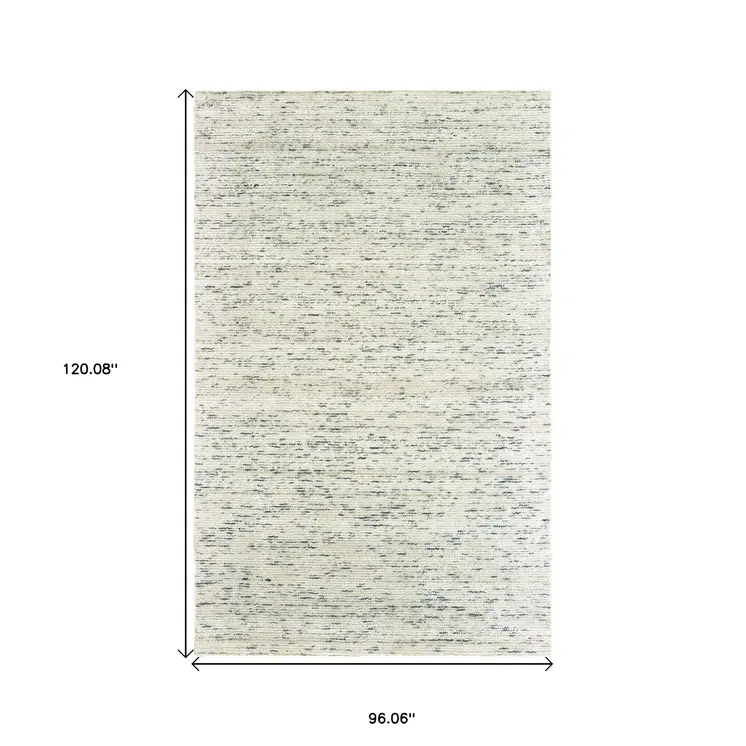 8' X 10' Ivory Hand Tufted Area Rug