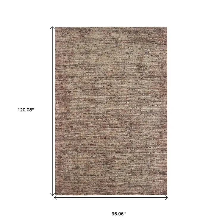 8' X 10' Taupe Hand Tufted Area Rug