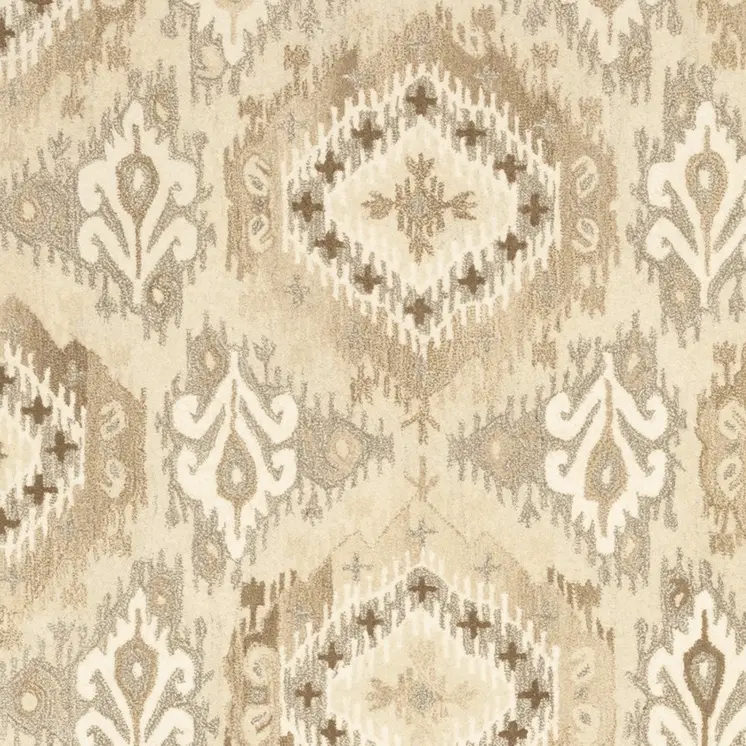 8' X 10' Beige And Ivory Wool Abstract Hand Tufted Area Rug
