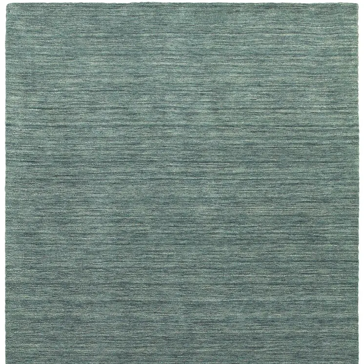 6' X 9' Light Blue Wool Hand Tufted Area Rug