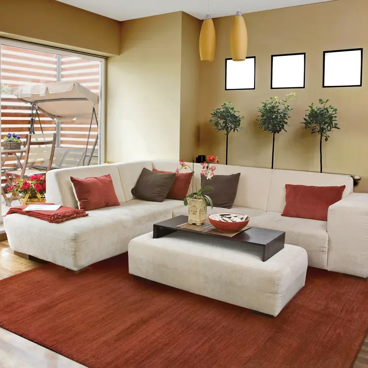 6' X 9' Rust Wool Hand Tufted Area Rug