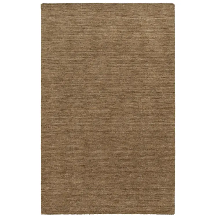 6' X 9' Tan Wool Hand Tufted Area Rug