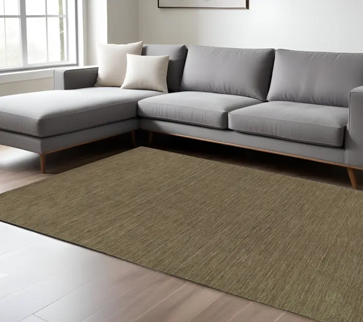 6' X 9' Gray Wool Hand Tufted Area Rug