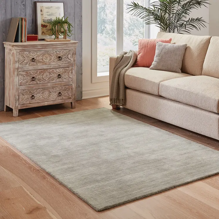 6' X 9' Gray Wool Hand Tufted Area Rug