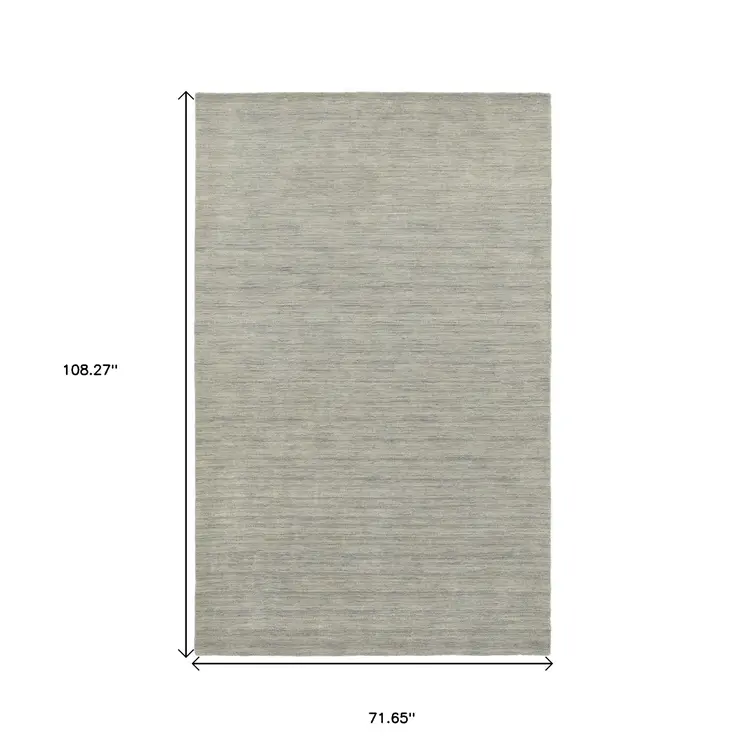 6' X 9' Gray Wool Hand Tufted Area Rug