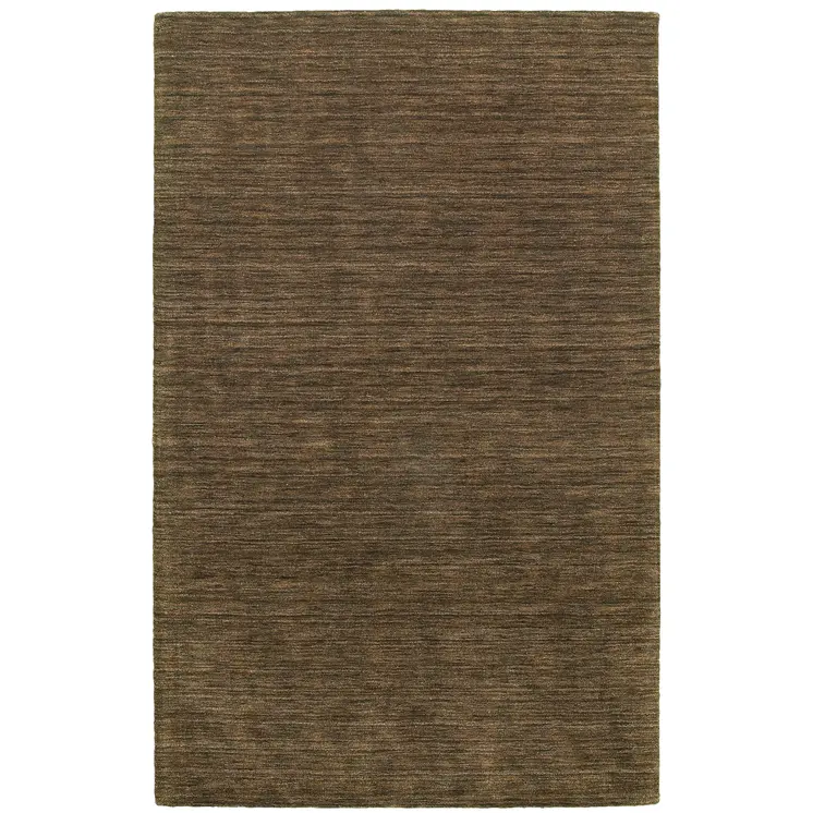 6' X 9' Brown Wool Hand Tufted Area Rug