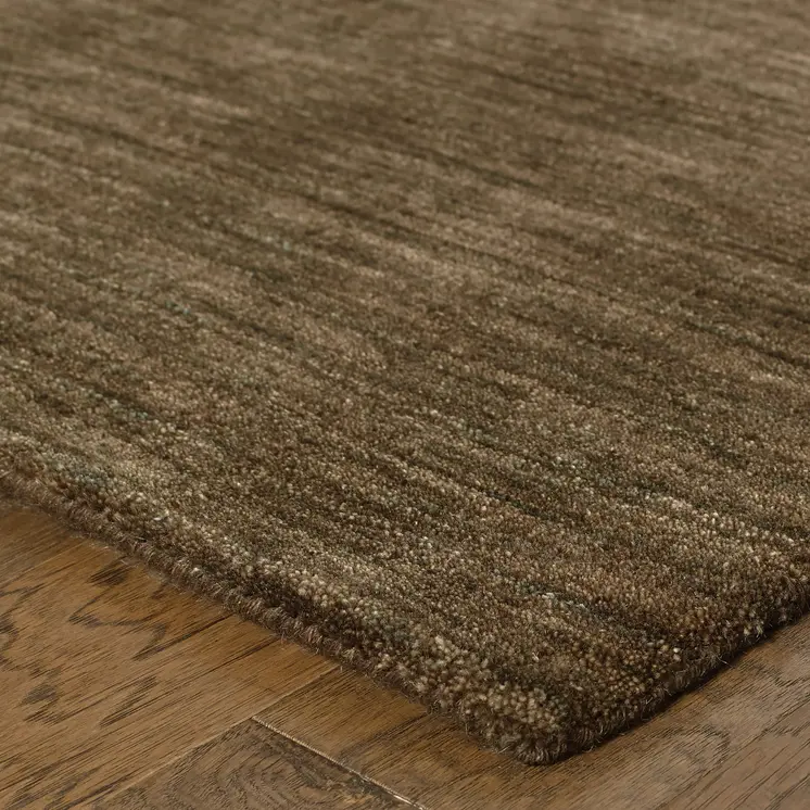6' X 9' Brown Wool Hand Tufted Area Rug