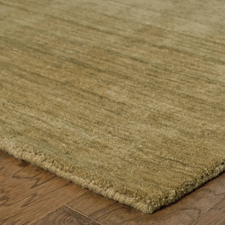 6' X 9' Gold Wool Hand Tufted Area Rug