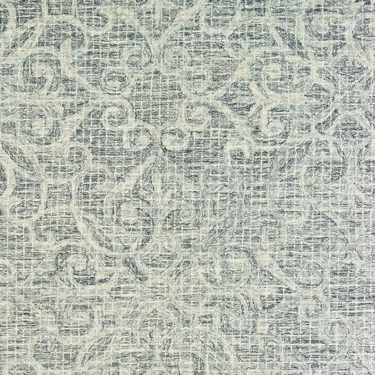 8' X 10' Gray And Ivory Wool Geometric Hand Tufted Area Rug