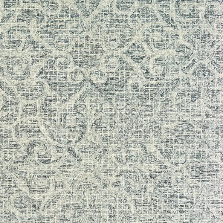 8' X 10' Gray And Ivory Wool Geometric Hand Tufted Area Rug