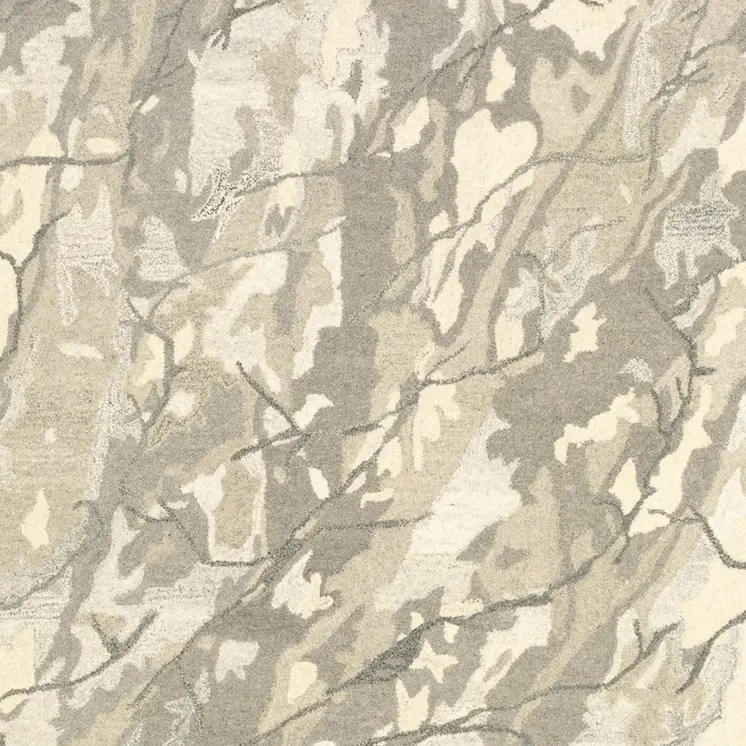 8' X 10' Beige And Ivory Wool Abstract Hand Tufted Area Rug