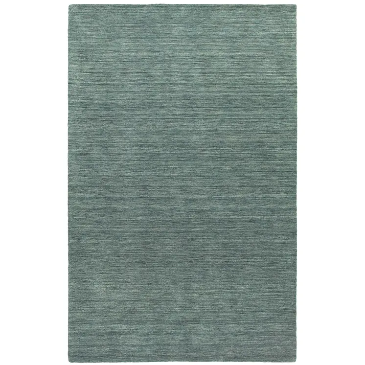8' X 10' Light Blue Wool Hand Tufted Area Rug