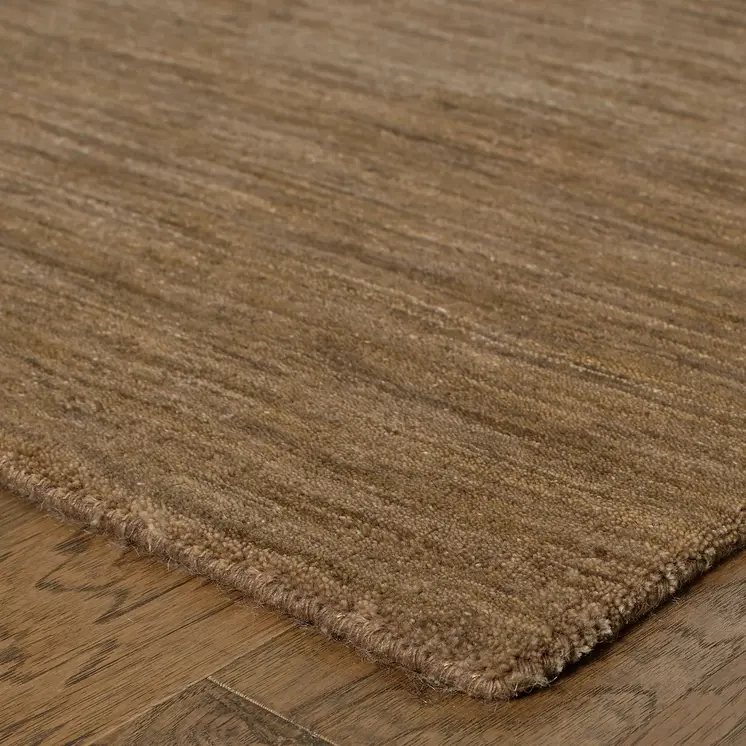 8' X 10' Tan Wool Hand Tufted Area Rug