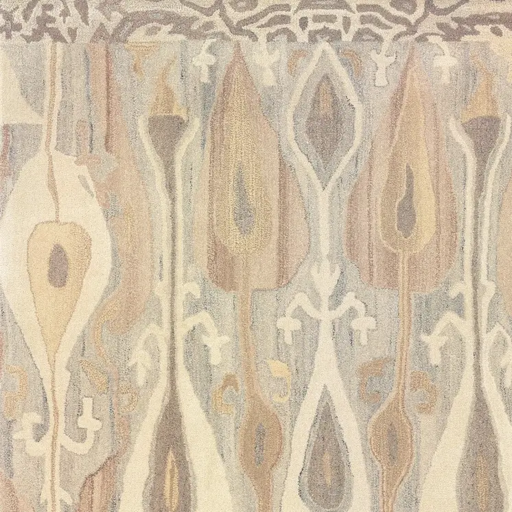 10' X 13' Gray And Beige Wool Abstract Hand Tufted Area Rug