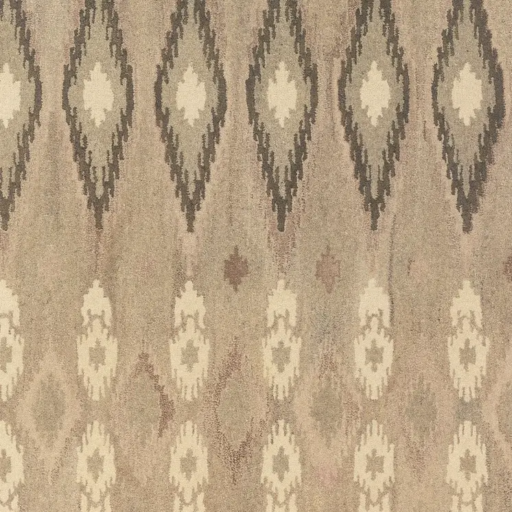 10' X 13' Beige And Ivory Wool Abstract Hand Tufted Area Rug