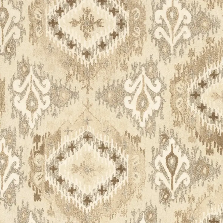 10' X 13' Beige And Ivory Wool Abstract Hand Tufted Area Rug